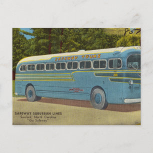 Carte Postale SafeWay Tours Caroline du Nord Vintage