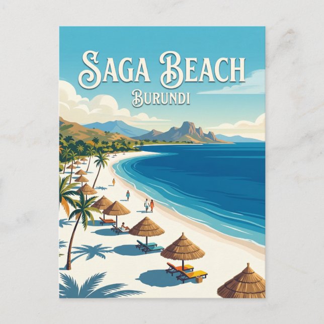 Carte Postale Saga Beach Burundi (Devant)