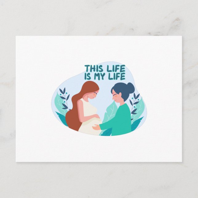 Carte Postale Sage-femme Obstétricien enceinte (Devant)