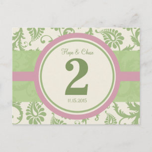 Carte Postale Sage Green et Dusy Rose Numéro de tableau
