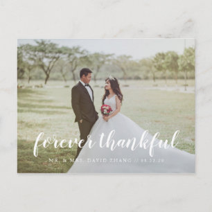 Carte Postale Sage Multi Photo Lettrage main Merci Mariage