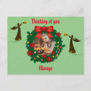 Carte Postale Sage -Penser à vous -toujours Holiday Angel
