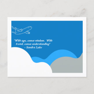 Carte Postale Sagesse aéronautique ou voyage personnalisable