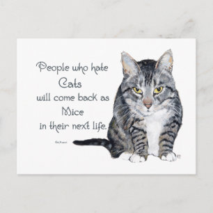 Carte Postale Sagesse Féline - Les gens qui détestent les chats