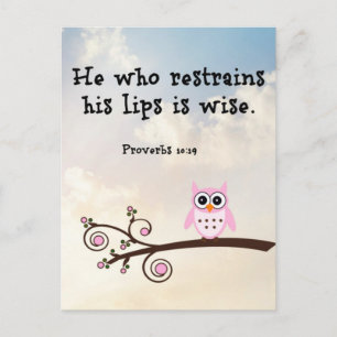 Carte Postale Sagesse - Proverbes 10:19