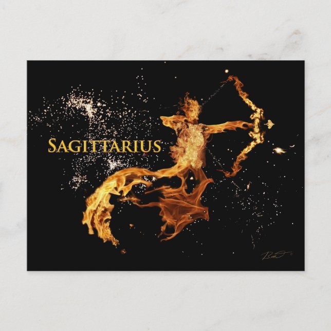 Carte postale Sagittarius - Symboles Zodiaques (Devant)