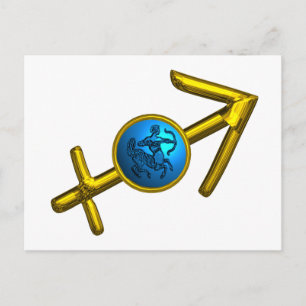 Carte Postale SAGITTARIUS ZODIAC ANNIVERSAIRE Astrologie