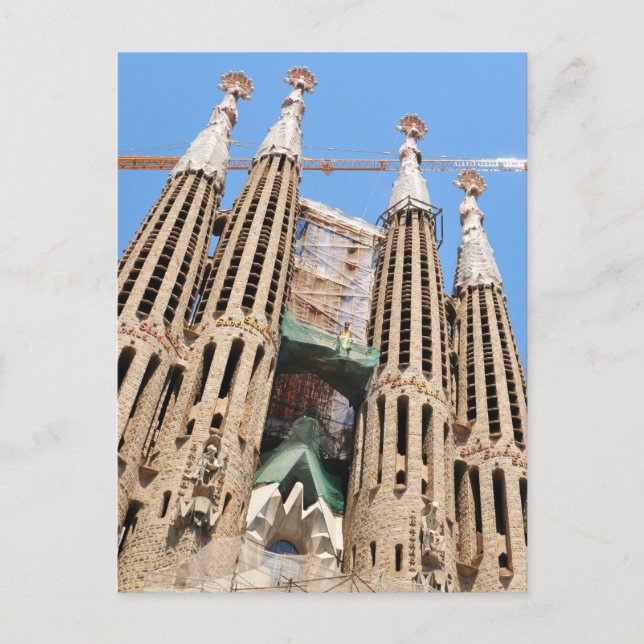Carte Postale Sagrada Familia à Barcelone, Espagne (Devant)