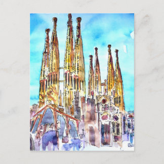 Carte Postale Sagrada Familia Barcelone