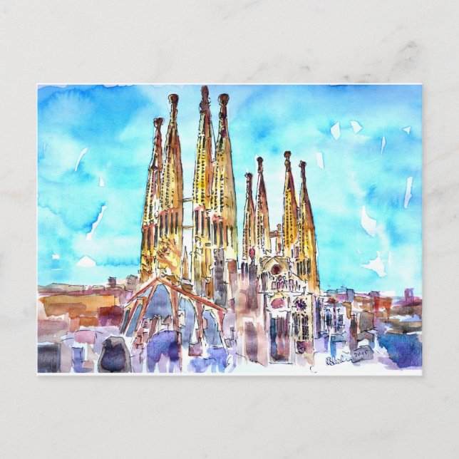 Carte Postale Sagrada Familia Barcelone (Devant)