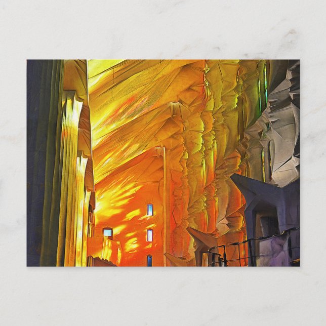 Carte Postale Sagrada Familia. Intérieur. Vue 2. (Devant)