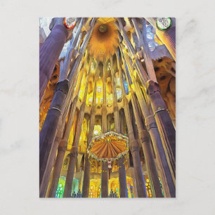 Carte Postale Sagrada Familia. Interior. View 22.