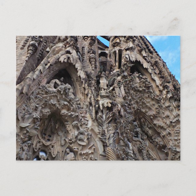Carte Postale Sagrada Familia, nativité Façade - photo de (Devant)