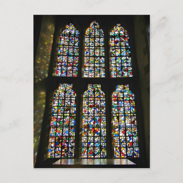 Carte Postale Sagrada Familia Vitrages Barcelone Photographie (Devant)