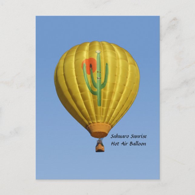 Carte postale Sahuaro Sunrise Hot Air Ballotte (Devant)