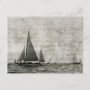 Carte Postale Sailboat on Lake Michigan, Boats at Sea Antique