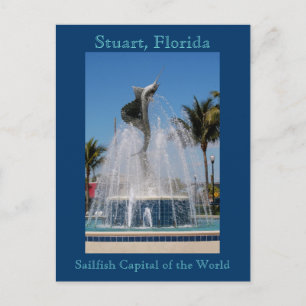 Carte Postale Sailfish Fontaine d'eau Stuart, Flor