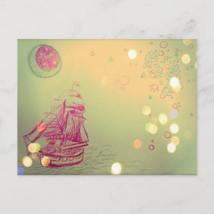 Carte Postale Sailship sous les cieux circulaires