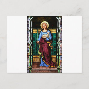 Carte Postale Saint-Agnes (Agnes de Rome) - Art en verre