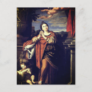 Carte Postale Saint Agnes par Domenichino (c. 1620)