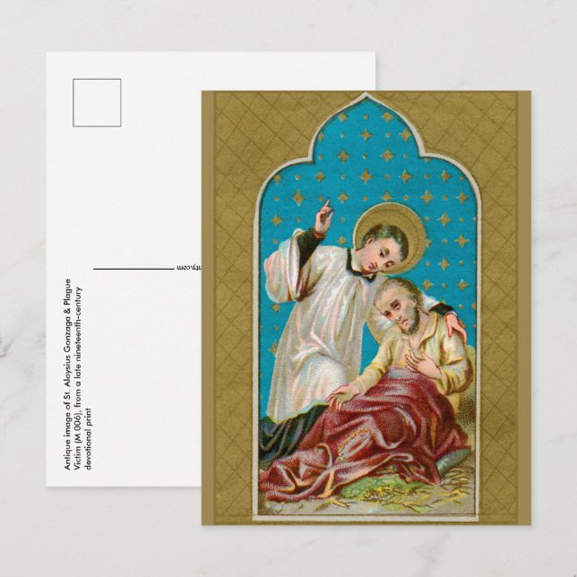 Carte Postale Saint-Aloysius et victime de la peste (M 006) Cart (Devant / Derrière)