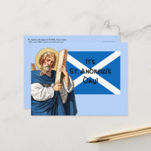 Carte Postale Saint André l'Apôtre et le drapeau de l'Ecosse
