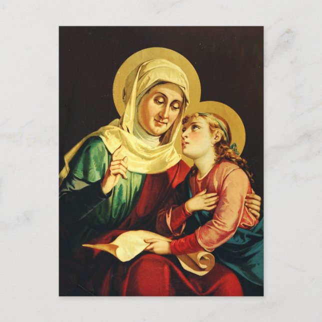 Carte Postale Saint Ann et Vierge Marie (Devant)
