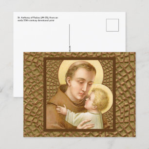 Carte Postale Saint Antoine de Padoue et le Christ Enfant (JM 05