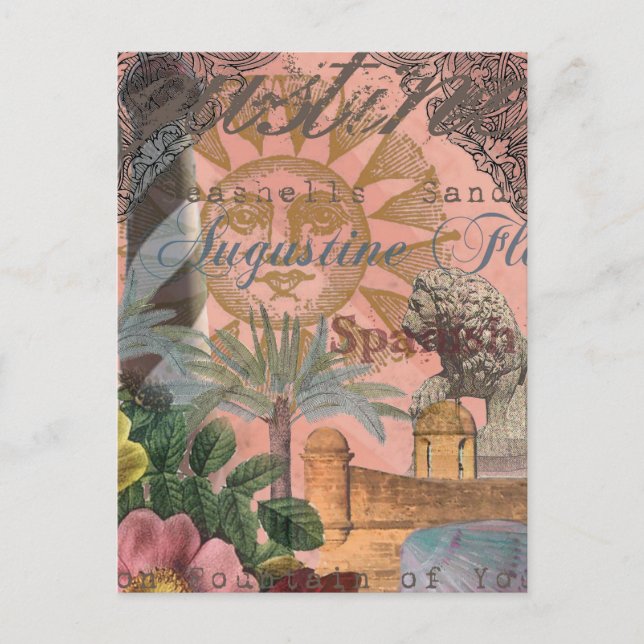 Carte Postale saint augustine florida voyage art antique (Devant)