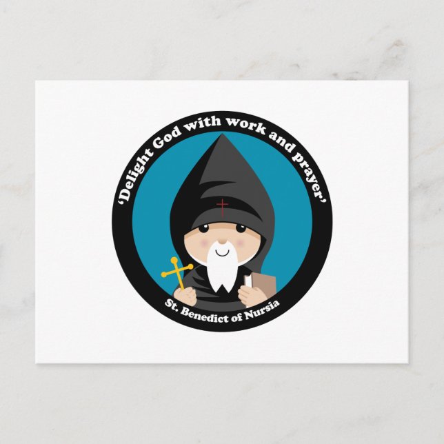 Carte Postale Saint Benoît de Nursia (Devant)