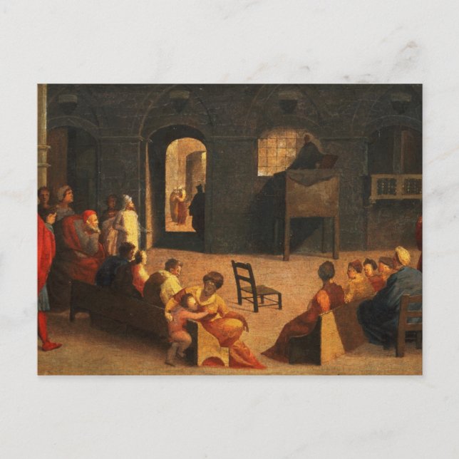 Carte Postale Saint-Bernardino de Sienne prêche (Devant)