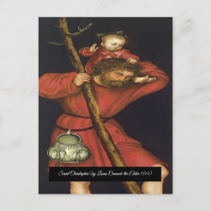 Carte Postale Saint Christopher avec le Christ enfant