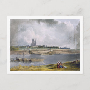 Carte Postale Saint-Denis, de "Vues sur la Seine", gravée par