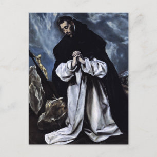 Carte postale Saint Dominique priant par El Greco