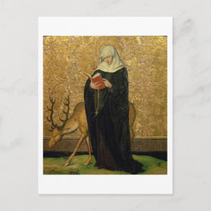 Carte Postale Saint femelle avec une tige (huile sur panneau)