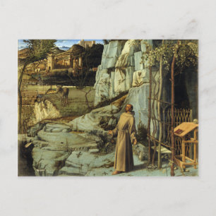 Carte Postale Saint François dans le désert par Giovanni Bellini