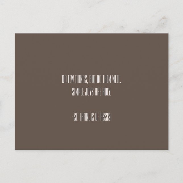 Carte postale Saint François d'Assise (Devant)