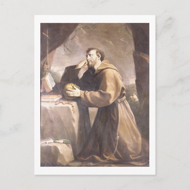 Carte Postale Saint François d'Assise à la prière (Devant)