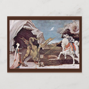 Carte Postale Saint George Combattant Le Dragon Par Uccello Paol