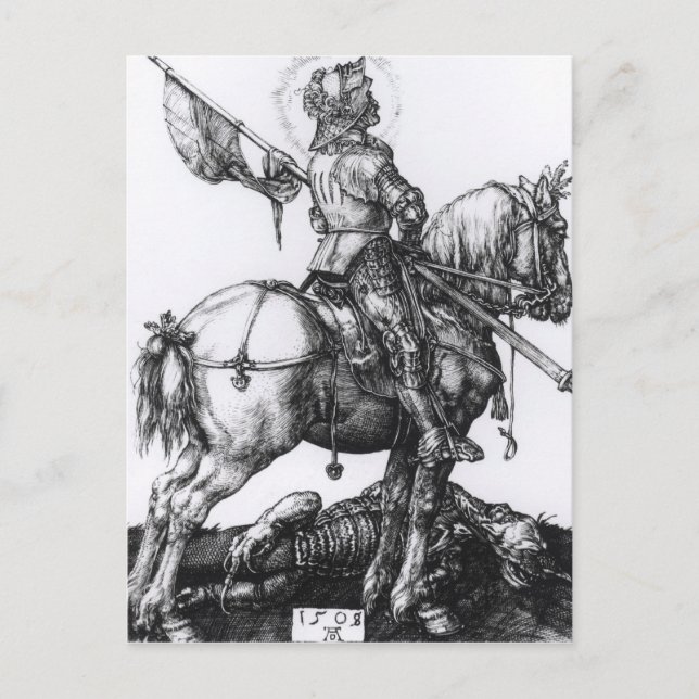 Carte Postale Saint George et le Dragon, 1508 (Devant)
