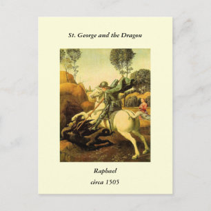 Carte Postale "Saint George et le dragon" de Raphaël (vers 1505)