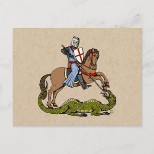 Carte Postale Saint George et le Dragon du XIIIe siècle