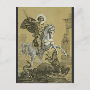 Carte Postale Saint George – Premium "Sunburst Gold" Art