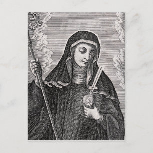 Carte Postale Saint Gertrude le Grand Allemand bénédictin mystiq