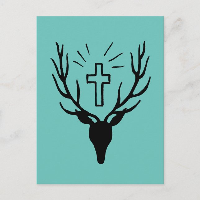 Carte Postale Saint Hubert's Stag (Devant)