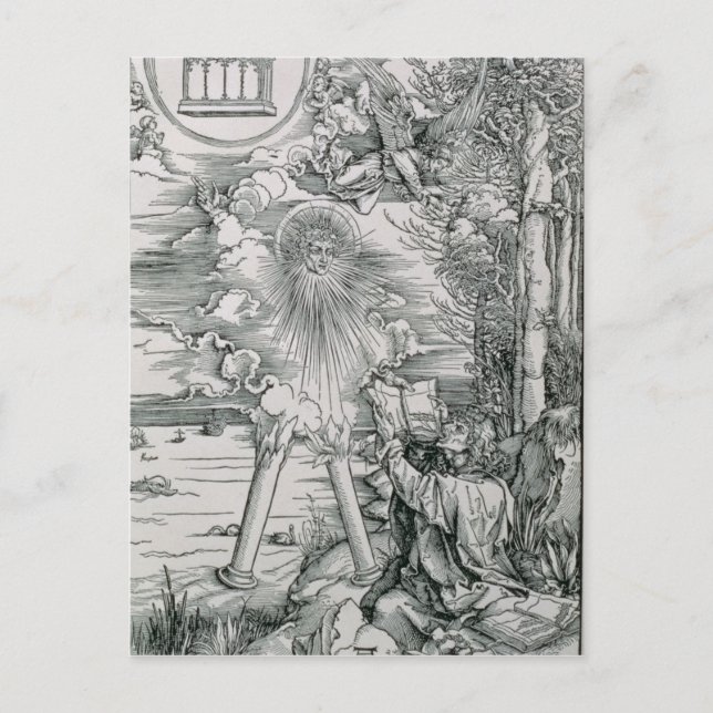 Carte Postale Saint-Jean dévorer le livre (Devant)