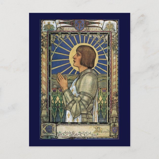 Carte Postale Saint Jeanne d'Arc en verre tendu Image (Devant)