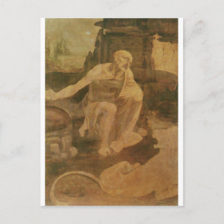 Carte Postale Saint Jérôme dans le désert par Léonard de Vinci