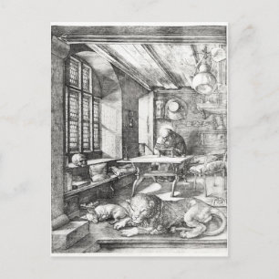 Carte Postale Saint Jérôme dans son étude, 1514