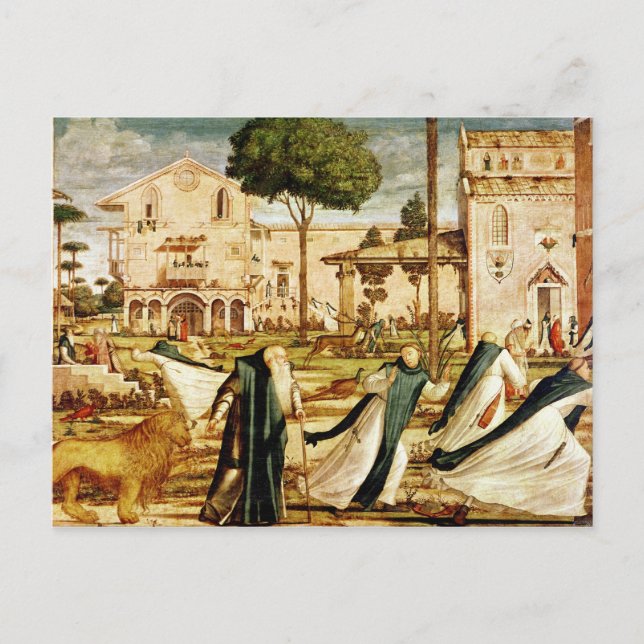 Carte Postale Saint Jérôme et Lion dans le monastère, 1501-09 (Devant)